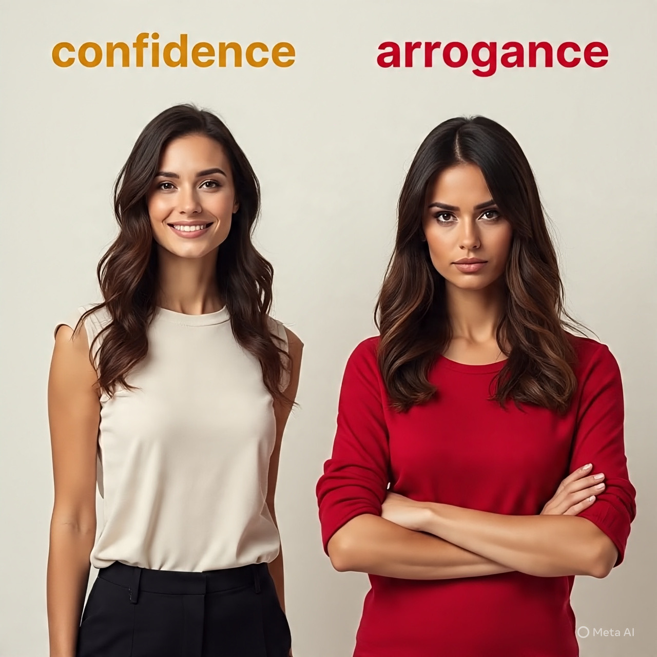confidence, arrogance